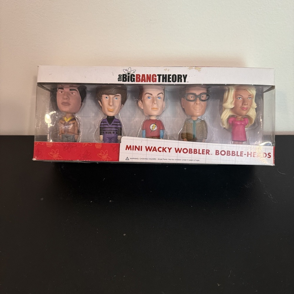 2012 BIG BANG THEORY: Set of 5 Mini Wacky Wobblers Bobble Heads